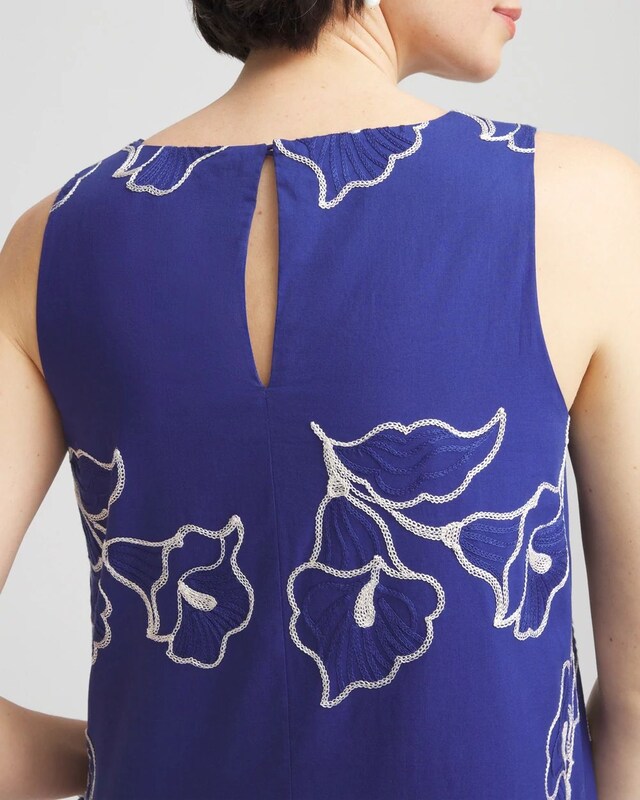 Embroidered Sleeveless Maxi Dress - image 4